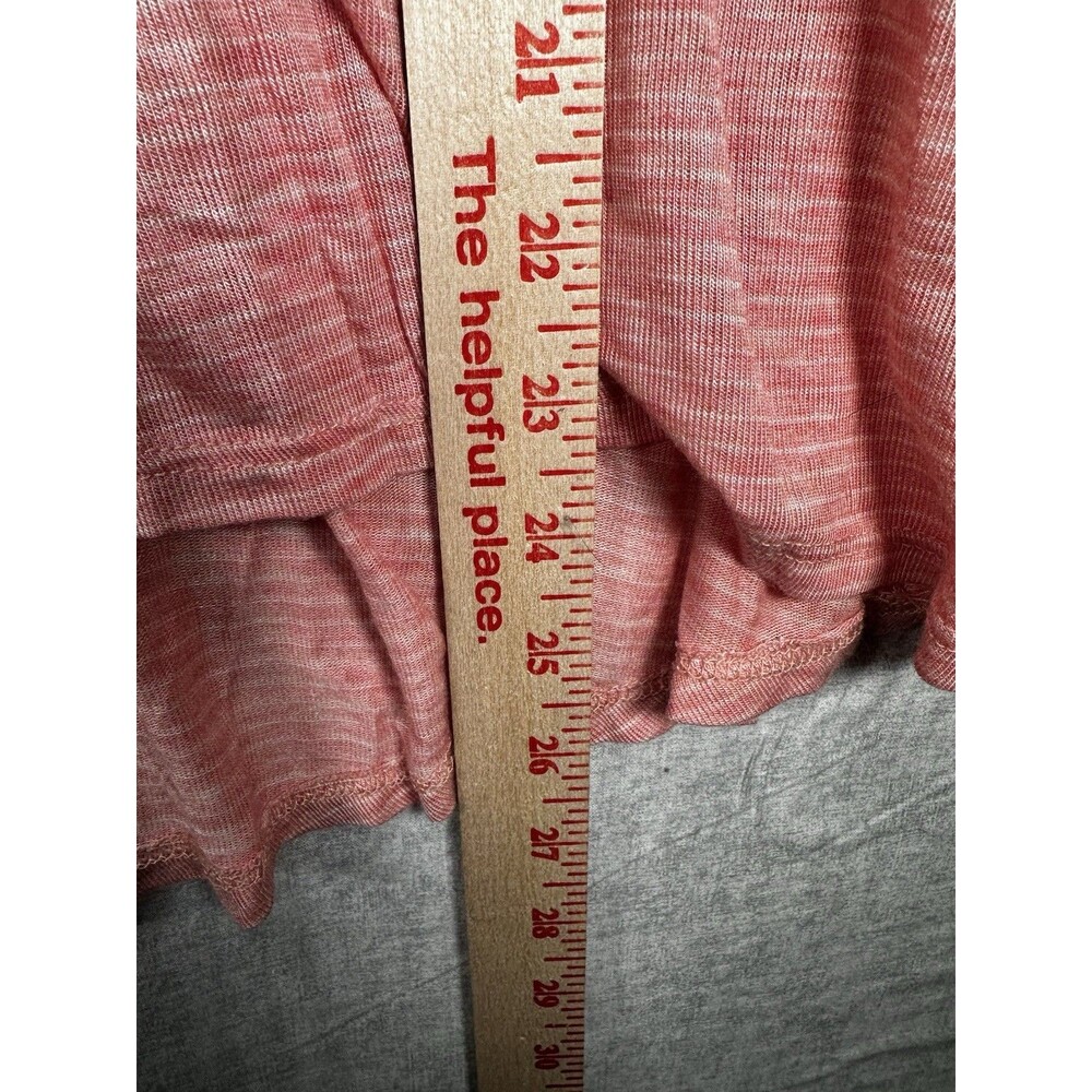 Pen Paper Cold Shoulder Knit Pink Striped Top Women’s Size Large Semi Sheer - Picture 5 of 7